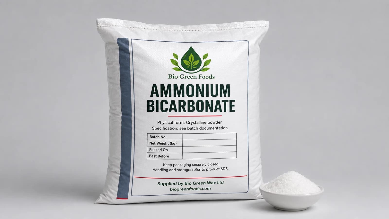 Bicarbonate d'ammonium – Leavening Agents product from Bio Green Foods