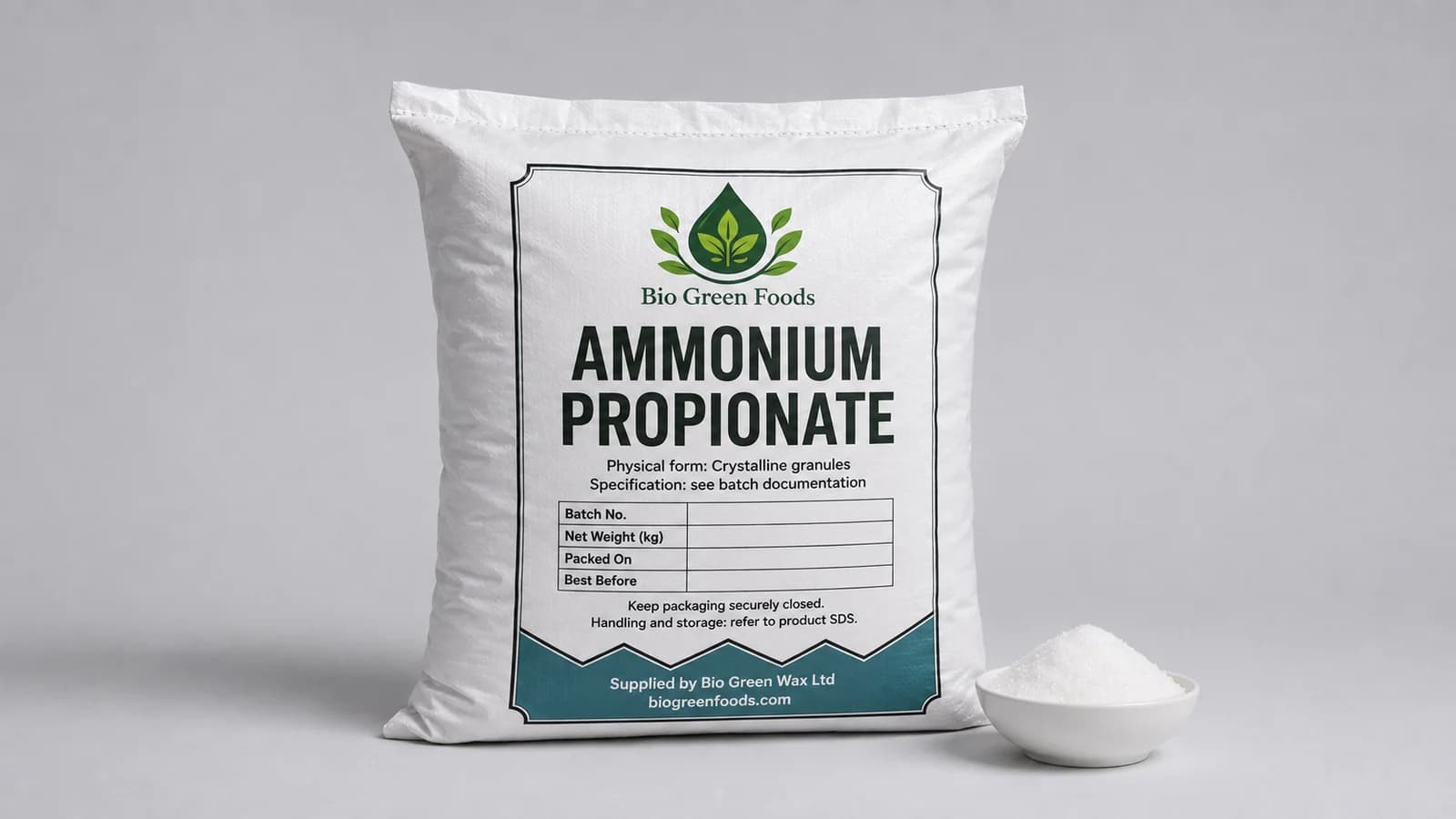Propionate d'ammonium – Food Preservatives product from Bio Green Foods