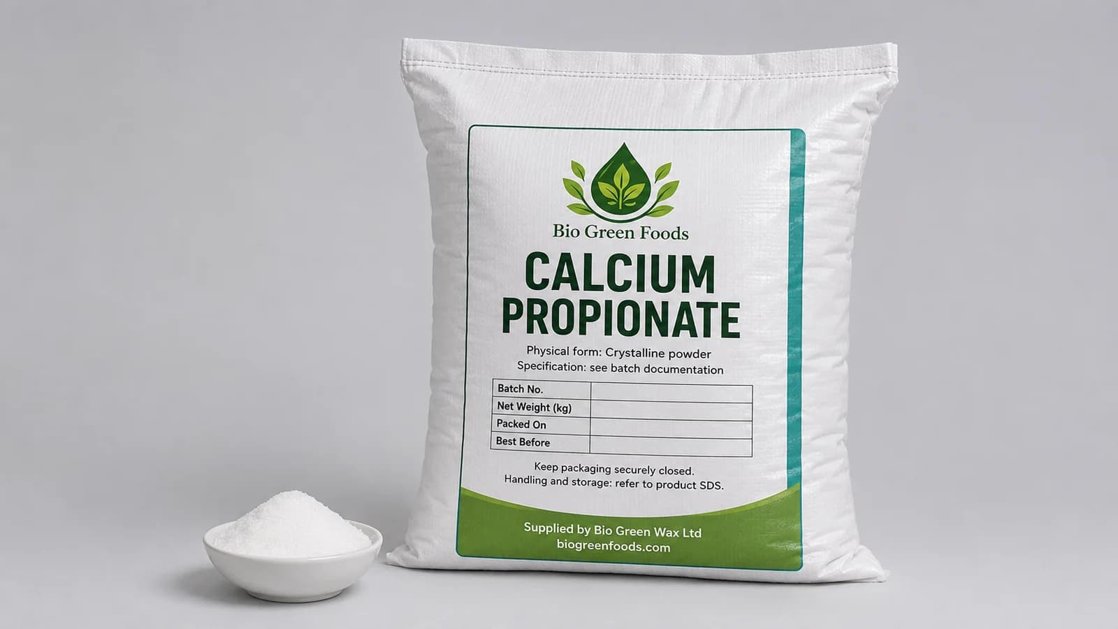 Propionate de calcium – Food Preservatives product from Bio Green Foods