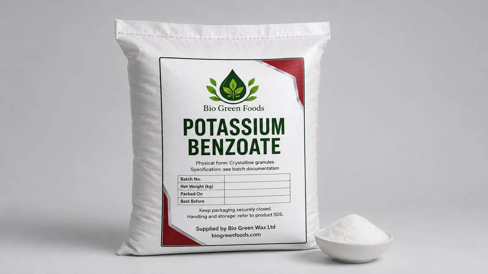 Benzoate de potassium – Food Preservatives product from Bio Green Foods