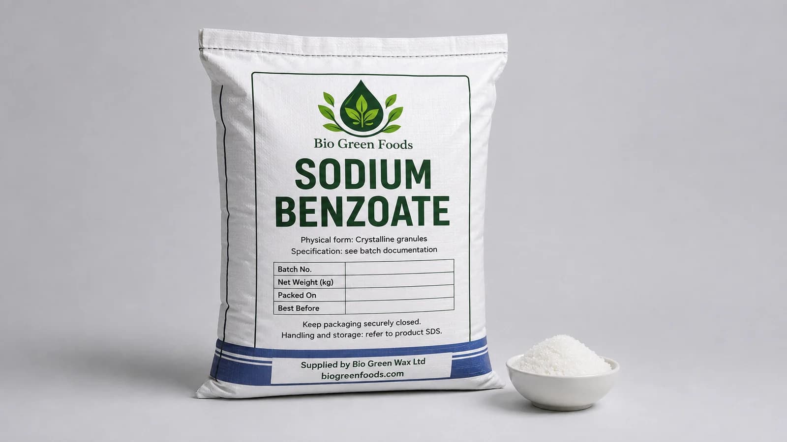 Benzoate de sodium – Food Preservatives product from Bio Green Foods
