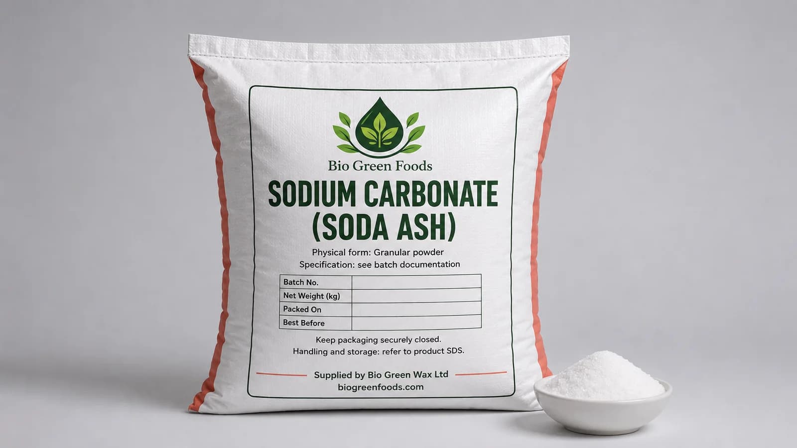 Carbonate de sodium (soude calcinée) – Acidulants & Food Salts product from Bio Green Foods