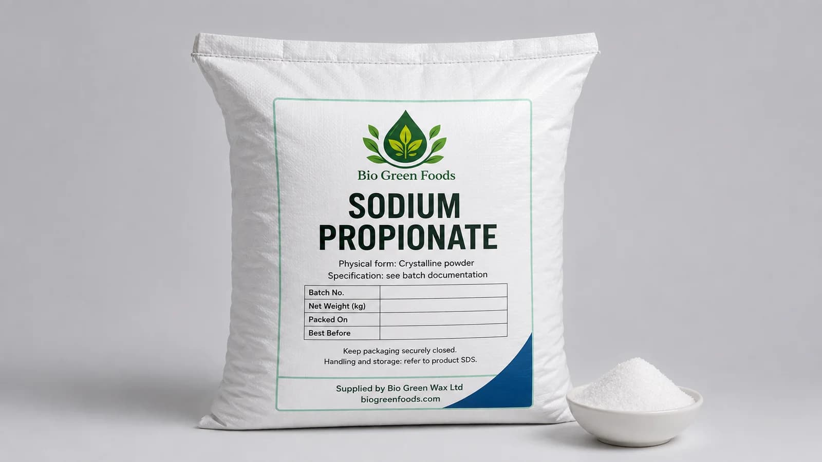 Propionate de sodium – Food Preservatives product from Bio Green Foods