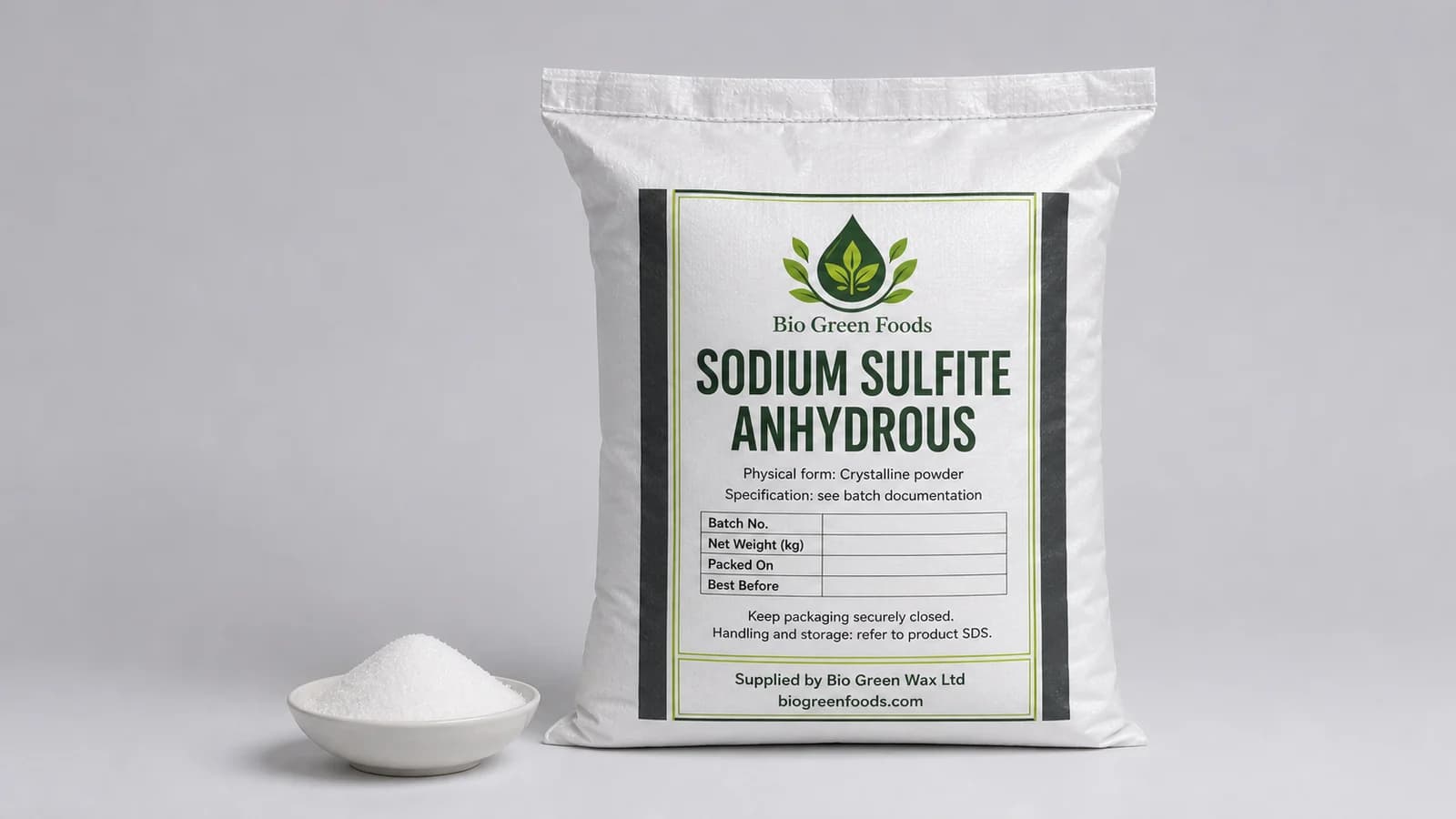 Sulfite de sodium anhydre – Food Preservatives product from Bio Green Foods