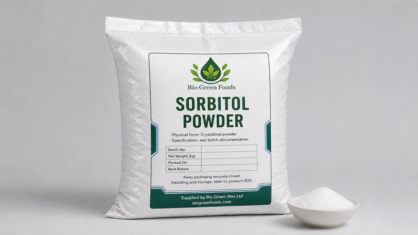Sorbitol en poudre – Sweeteners & Starch Derivatives product from Bio Green Foods