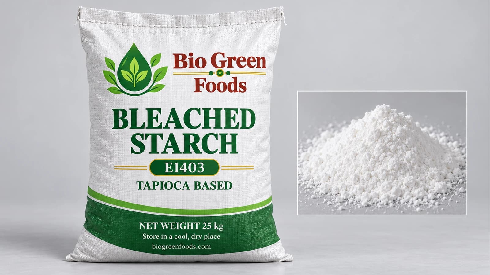 نشا مبيَّض (E1403) – Sweeteners & Starch Derivatives product from Bio Green Foods