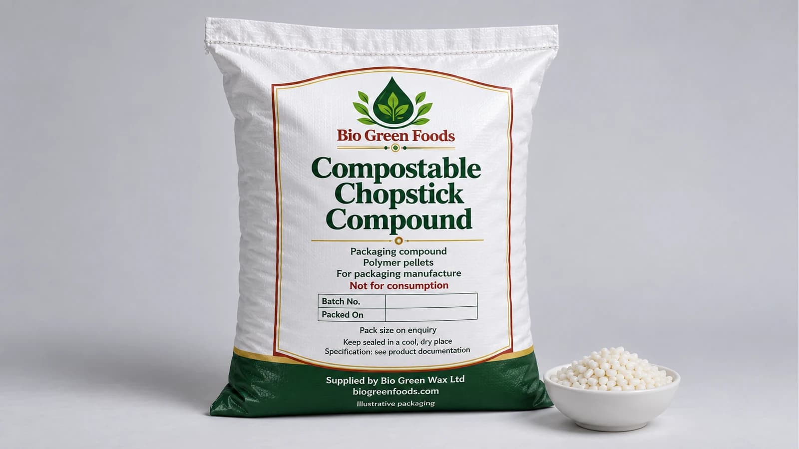 مركّب عيدان الطعام القابل للتسميد (FDA) – Food-contact packaging materials product
