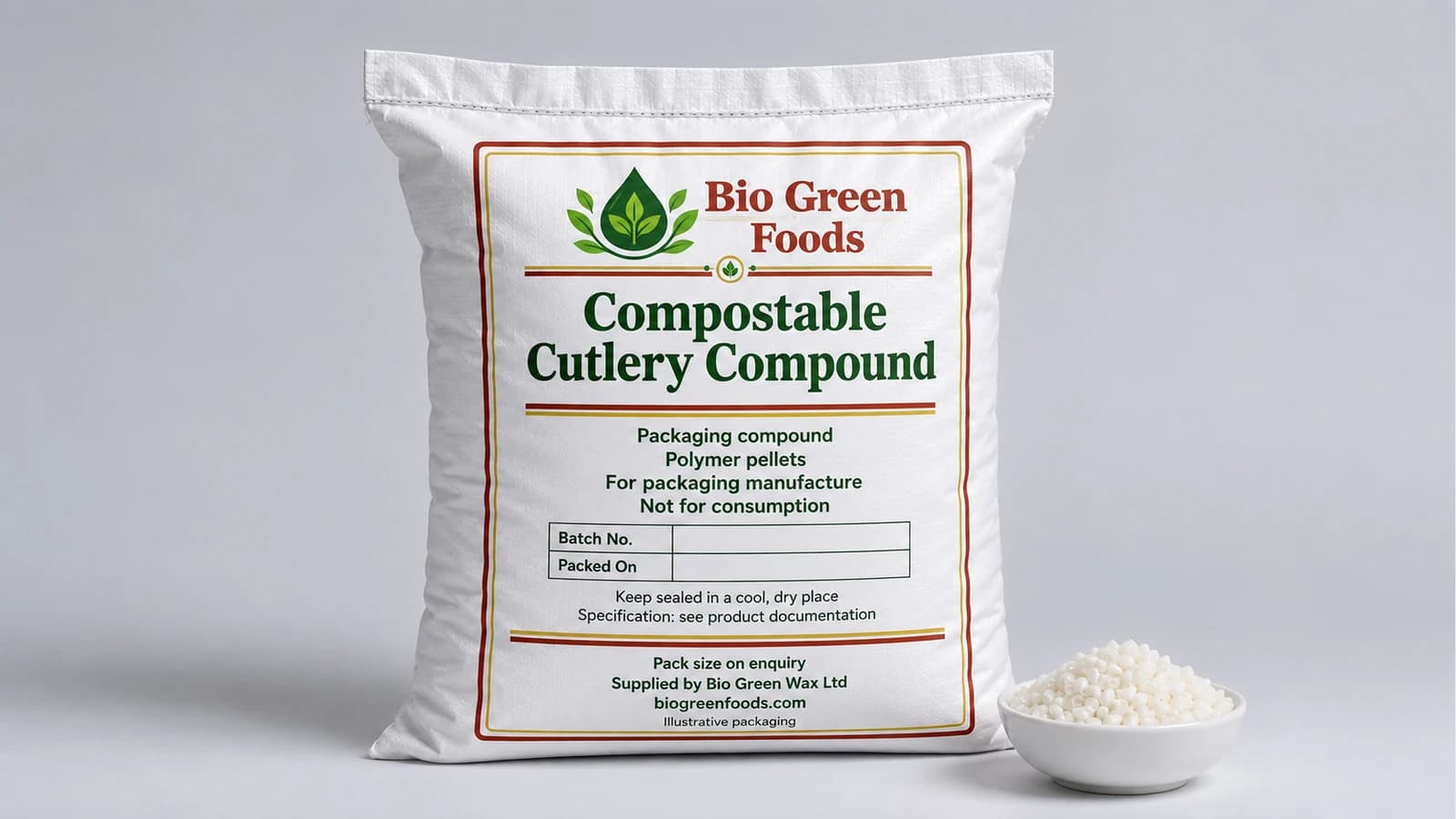 مركّب أدوات الطعام القابل للتسميد (FDA، 85C) – Food-contact packaging materials product