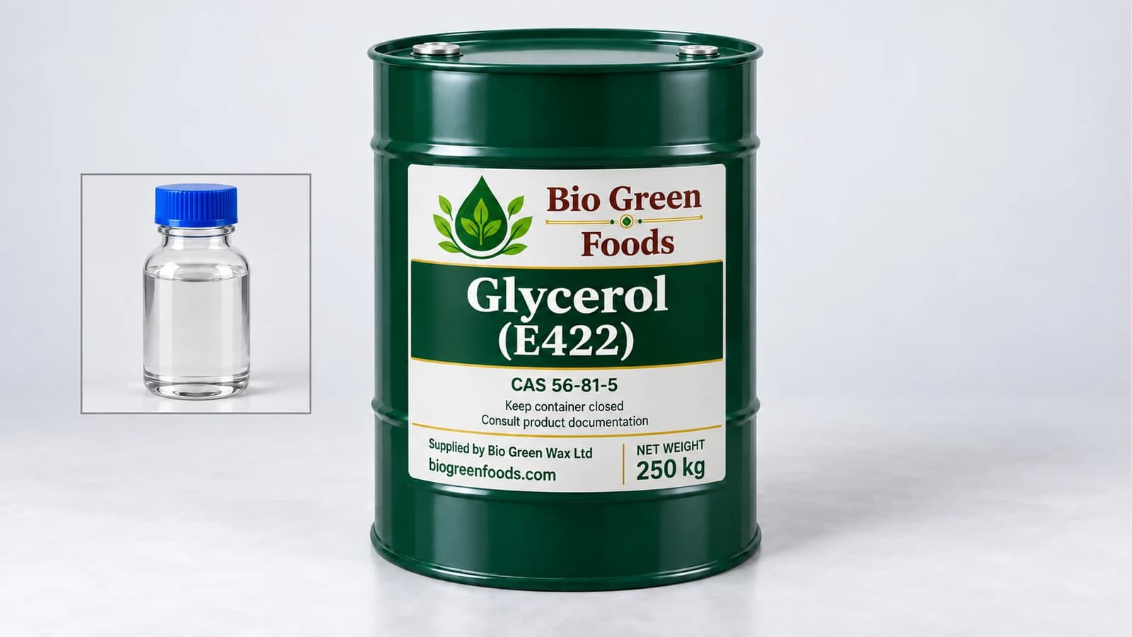 Glycerol (E422) – Sweeteners & Starch Derivatives product from Bio Green Foods