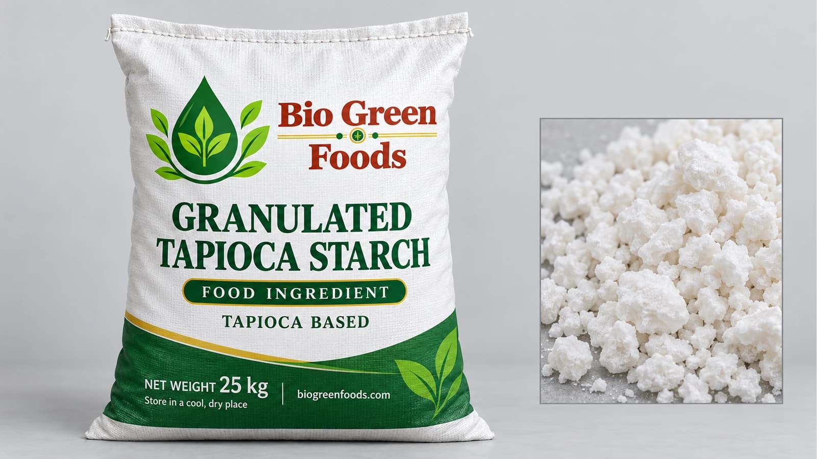 Granulated Tapioca Starch – Sweeteners & Starch Derivatives product from Bio Green Foods