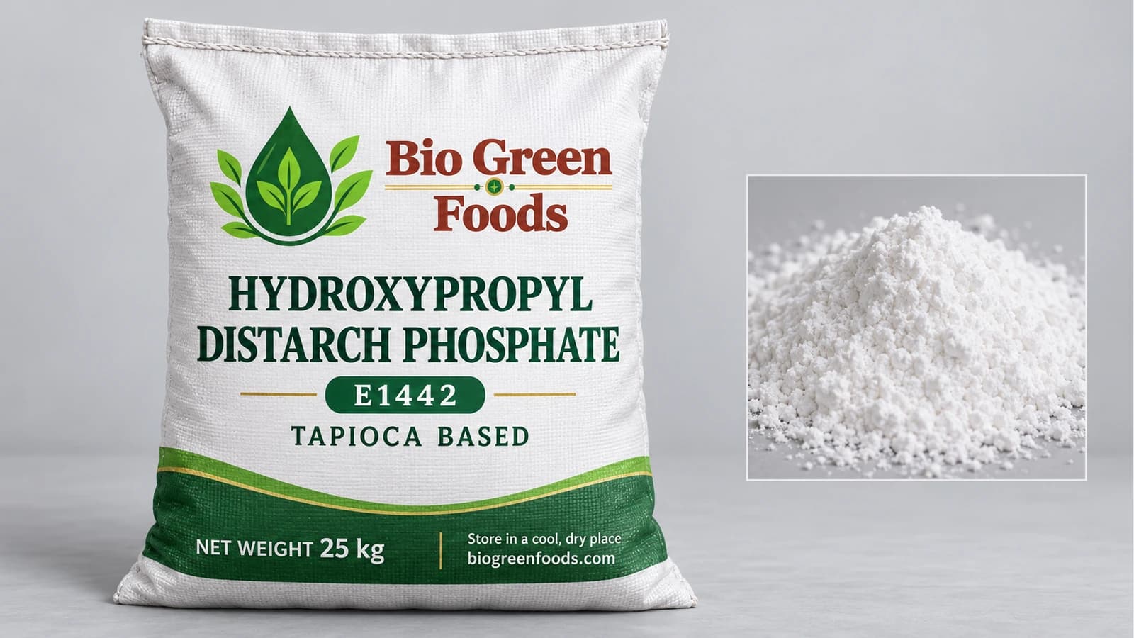 Hydroxypropyl Distarch Phosphate (E1442) – Sweeteners & Starch Derivatives product from Bio Green Foods