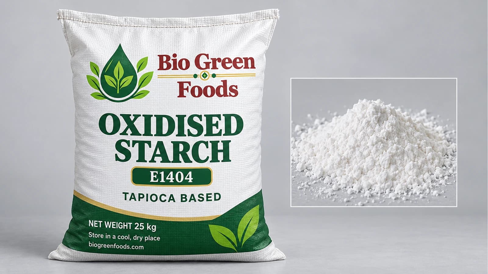Oxidised Starch (E1404) – Sweeteners & Starch Derivatives product from Bio Green Foods