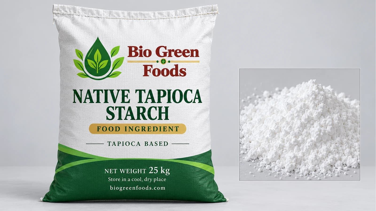 نشا التابيوكا الطبيعي – Sweeteners & Starch Derivatives product from Bio Green Foods