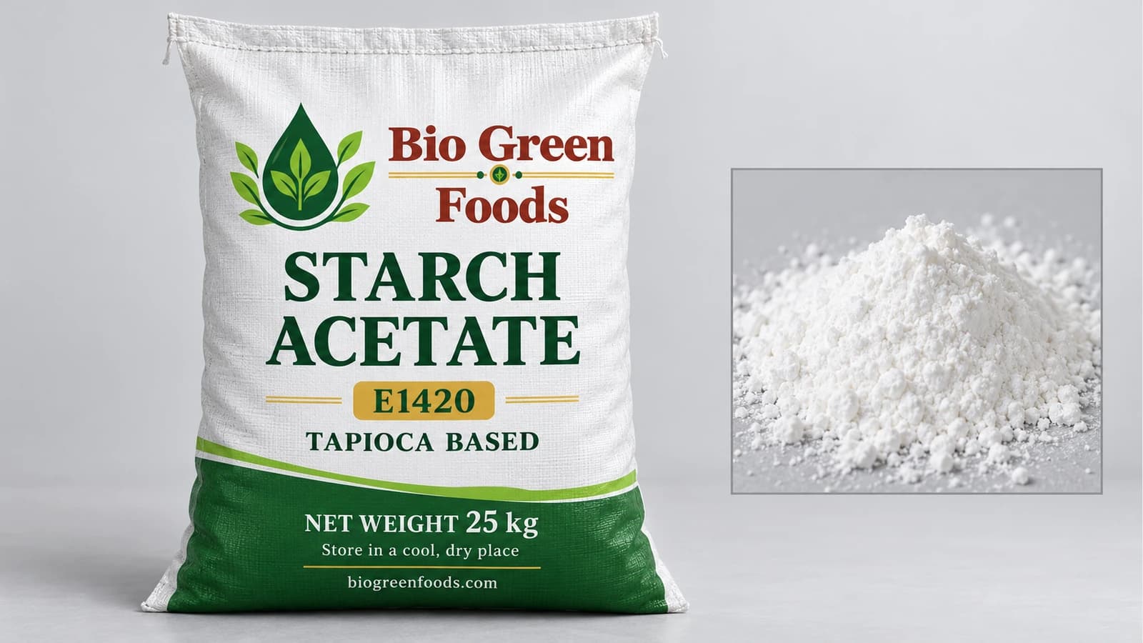 Starch Acetate (E1420) – Sweeteners & Starch Derivatives product from Bio Green Foods