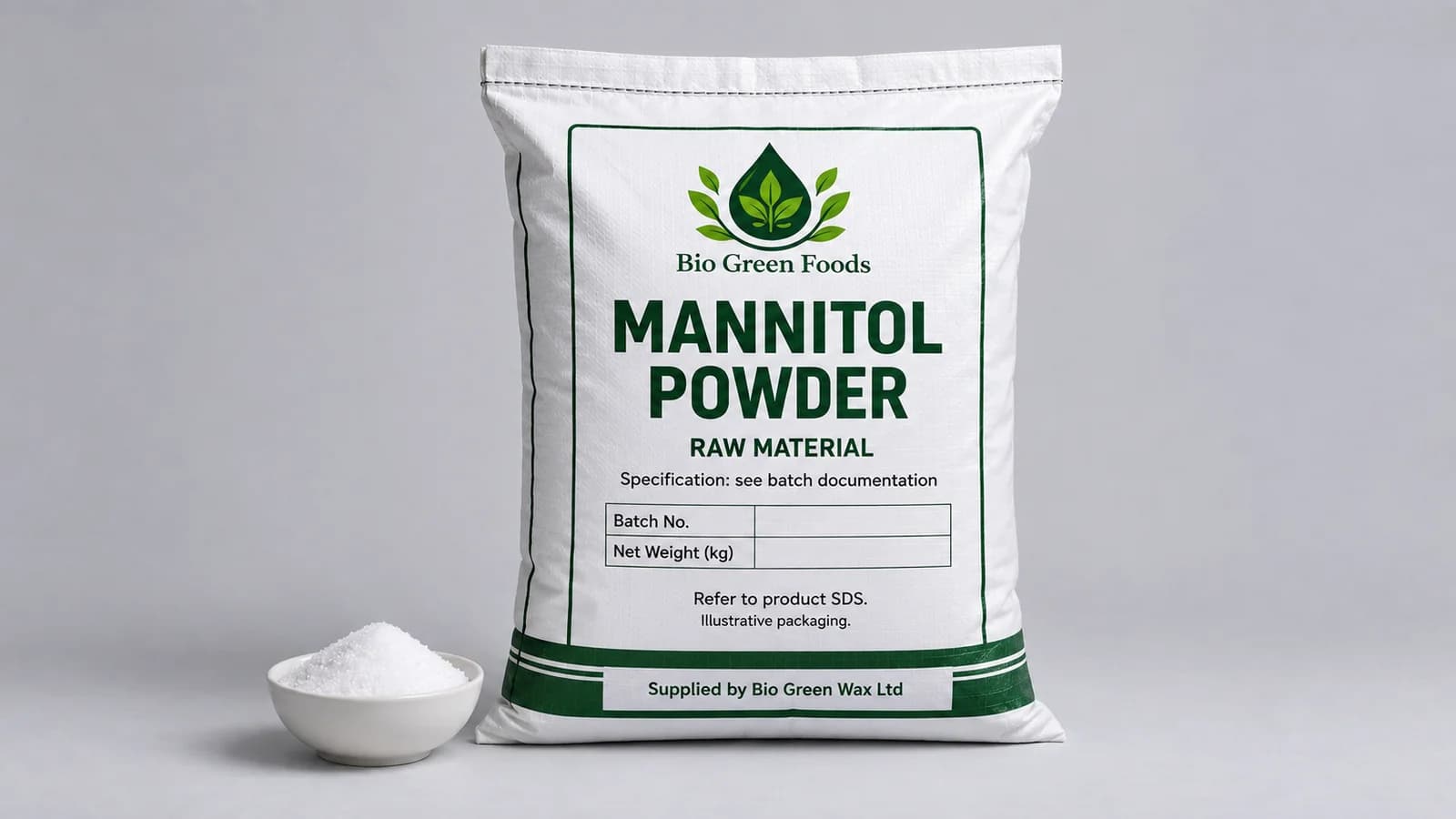 Mannitol Powder – Sweeteners & Starch Derivatives product from Bio Green Foods