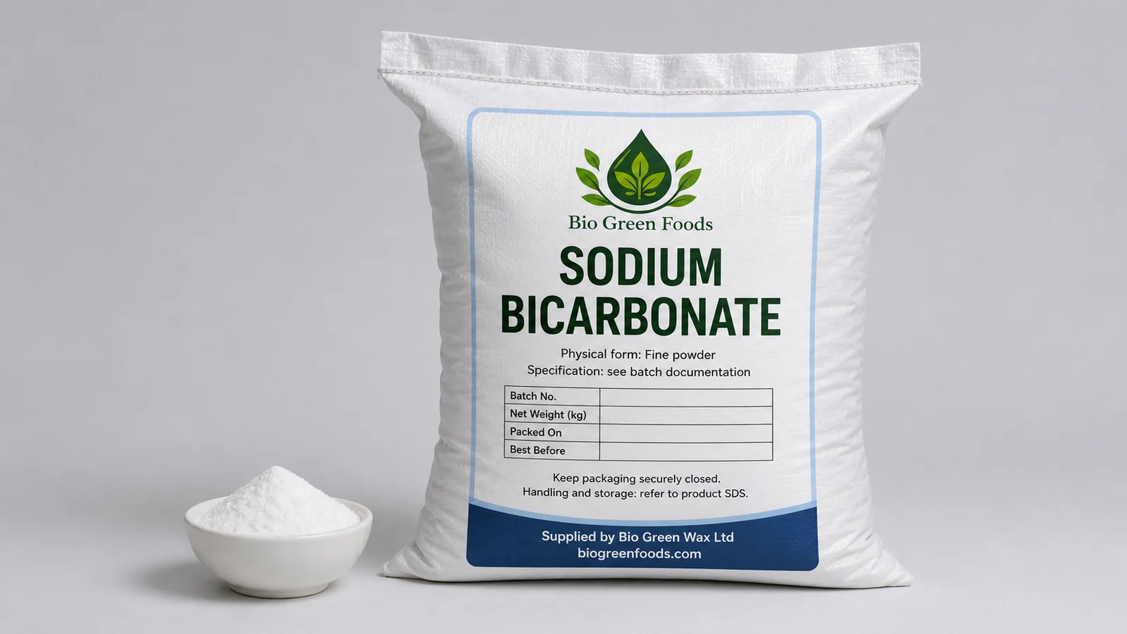 Bicarbonate de sodium — feedstock option for Boulangerie-pâtisserie