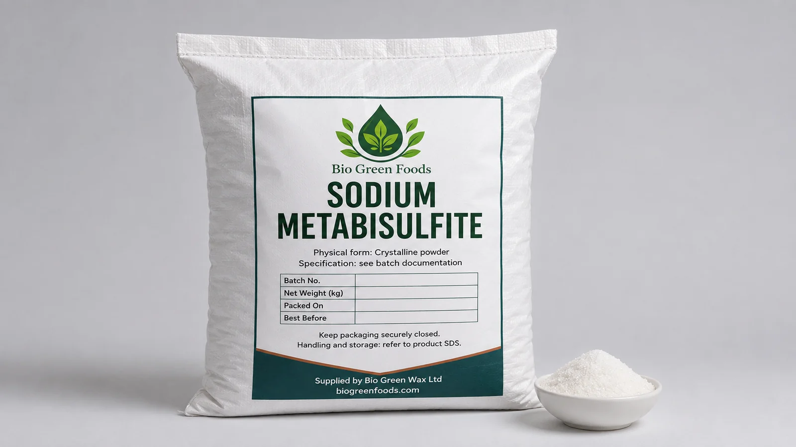 ميتابيسلفيت الصوديوم — feedstock option for تصنيع اللحوم والمأكولات البحرية
