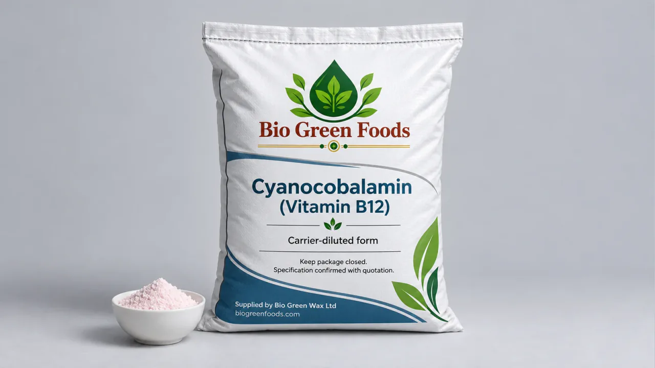 Cyanocobalamin (Vitamin B12) — feedstock option for Nutrition & Supplements