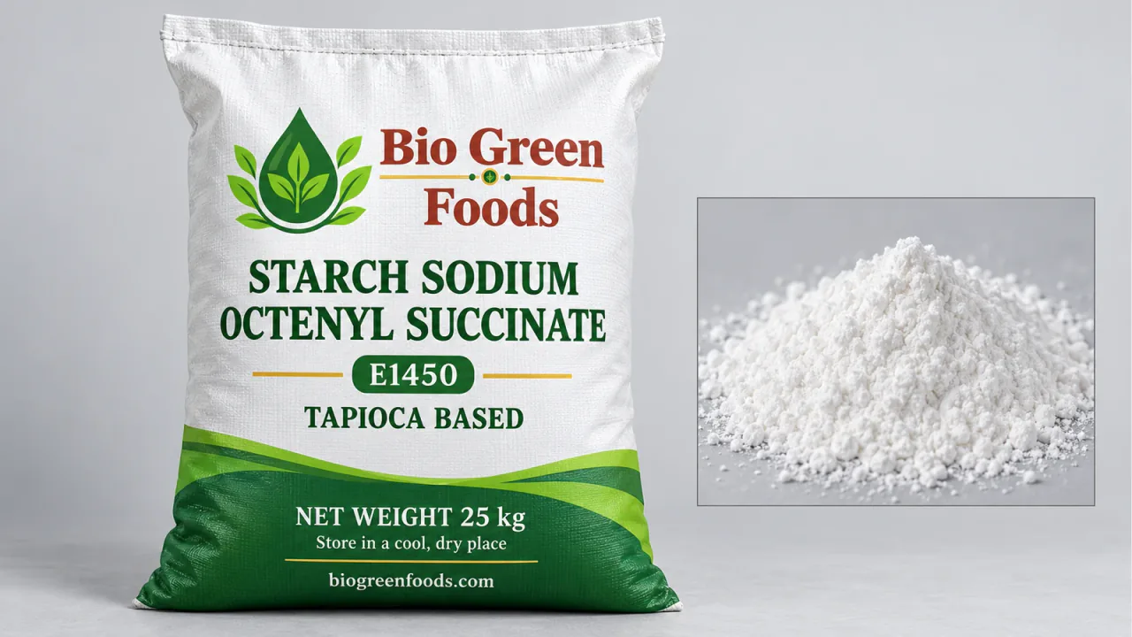 Starch Sodium Octenyl Succinate (E1450) – Sweeteners & Starch Derivatives product from Bio Green Foods